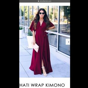 NWT Vici Collection Behati Wrap Kimono Maxi Dress